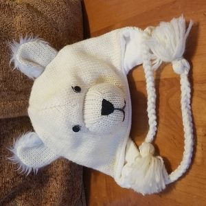Child's Animal/Polar Bear 100% Wool Hand Knit